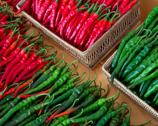 istock Colorful patterns of peppers. 1081854170