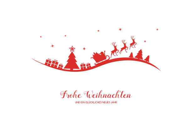 ilustrações de stock, clip art, desenhos animados e ícones de frohe weihnachten - translated from german to as merry christmas. vector. - german cuisine illustrations