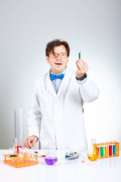 istock Male scientist holding laboratory tube 1081864574