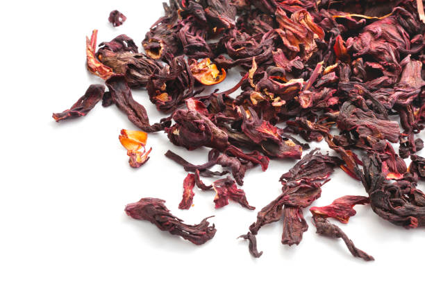 istock Flowers red hibiscus tea isolated on white 1081867026
