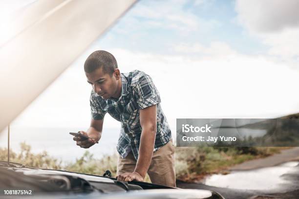 Im Stuck In The Middle Of Nowhere I Need Assistance Stock Photo - Download Image Now