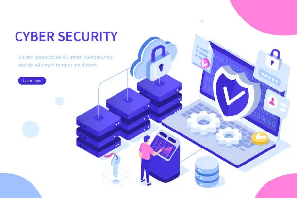 Vector illustration of data security