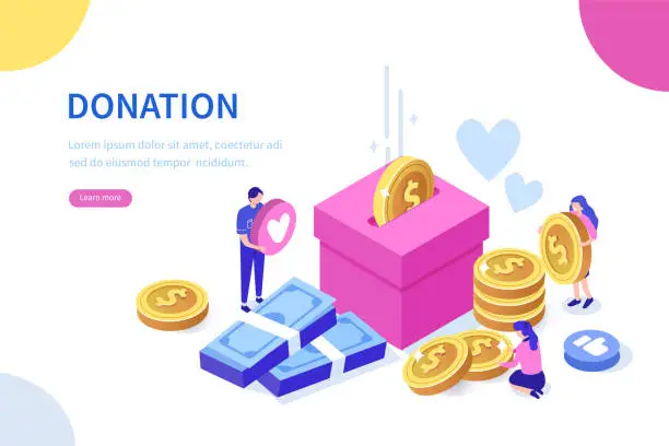 Vector illustration of donation