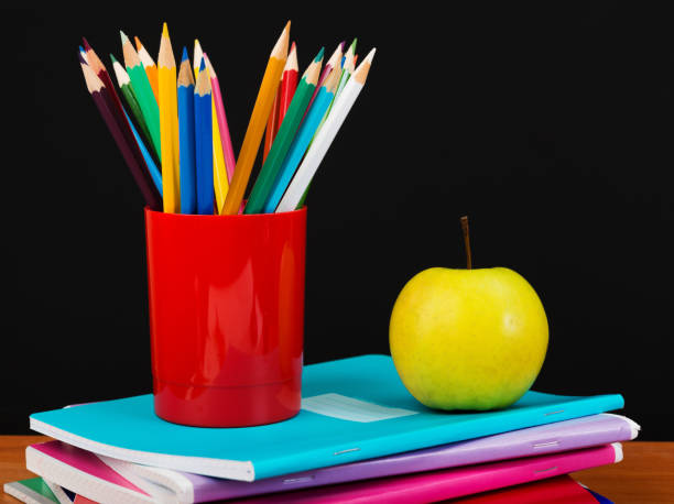 istock Schoolchild and student studies accessories. Back to school concept. 1081881684