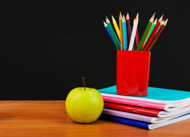 istock Schoolchild and student studies accessories. Back to school concept. 1081881692