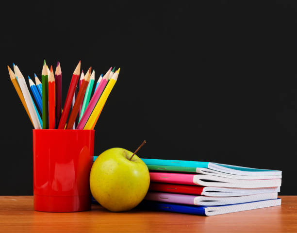 istock Schoolchild and student studies accessories. Back to school concept. 1081881780
