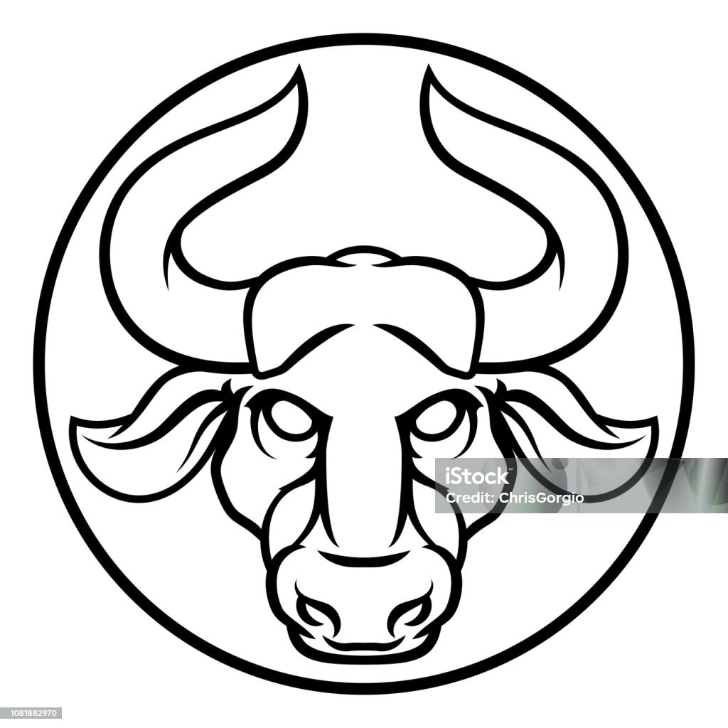 Taurus Bull Astrology Horoscope Zodiac Sign Stock Illustration - Download  Image Now - Abstract, Animal, Astrology - iStock