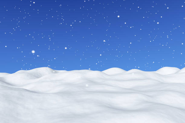 istock White snowy field, snowfall winter background 1081883586