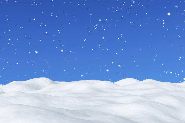 istock White snowy field and snowfall winter background. 1081883630