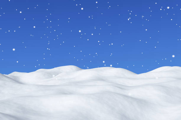 istock White snowy field with snowfall winter background. 1081883638