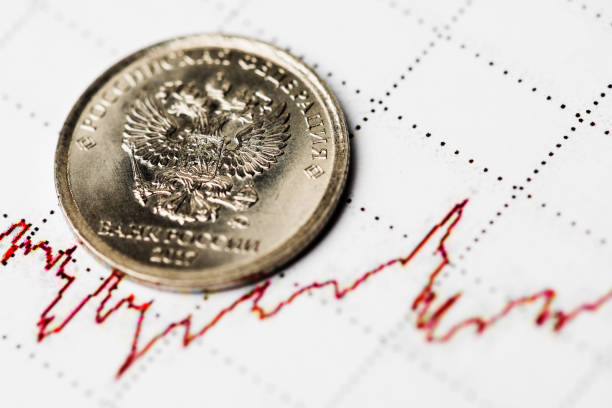 istock Ruble exchange rate on international stock exchanges. 1081886362