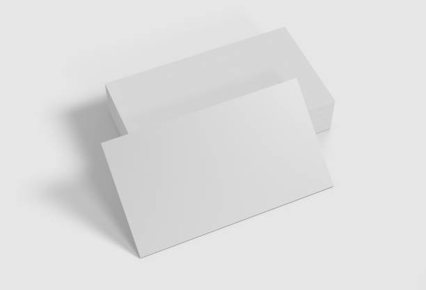 istock Blank template white Business Cards. 3D rendering 1081892388