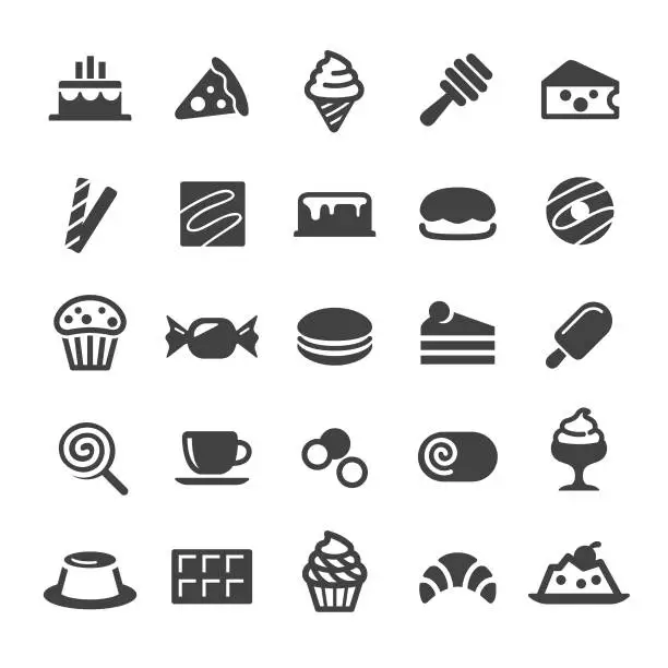 Vector illustration of Sweet Food Icons - Smart Series