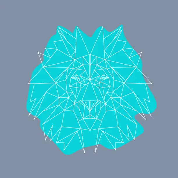 Vector illustration of line illustration - lion