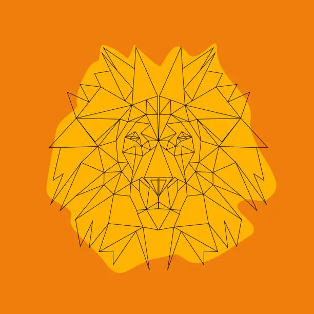 Vector illustration of line illustration - lion