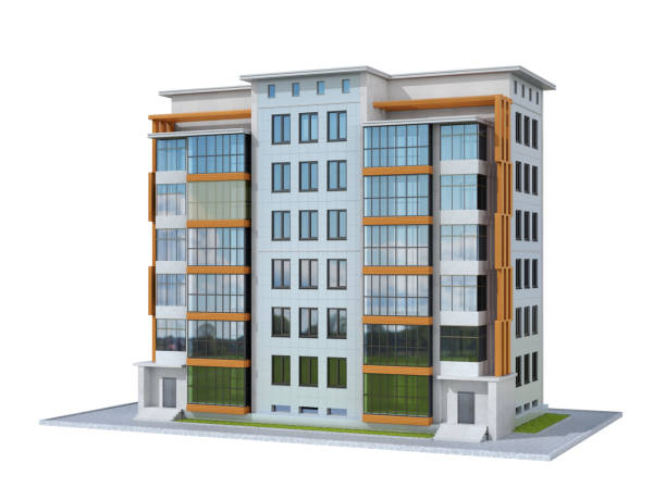 istock European modern residential complex. outdoors. 3d illustration 1081903752