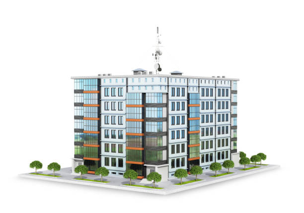 istock European modern residential complex. outdoors. 3d illustration 1081903780