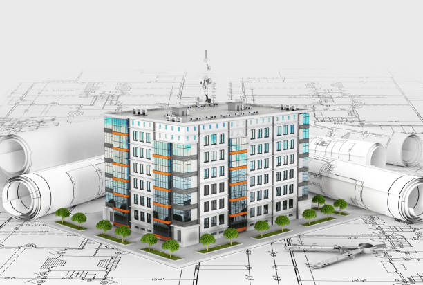 istock European modern residential complex. outdoors. 3d illustration 1081903848