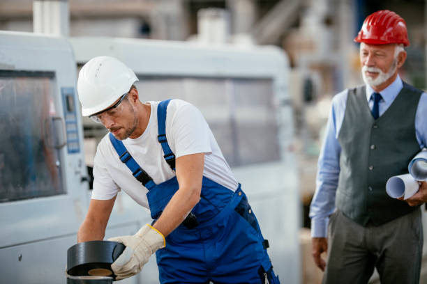 istock Quality inspector and manual worker in a factory 1081906658