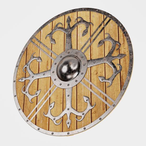 istock Realistic 3d Render of Viking Shield 1081920824