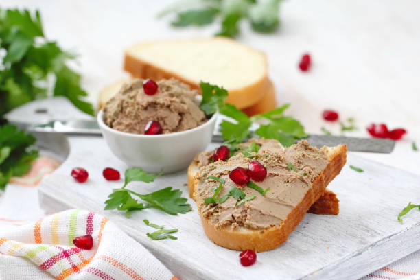 istock Breakfast sandwiches with homemade chicken liver pate 1081923624