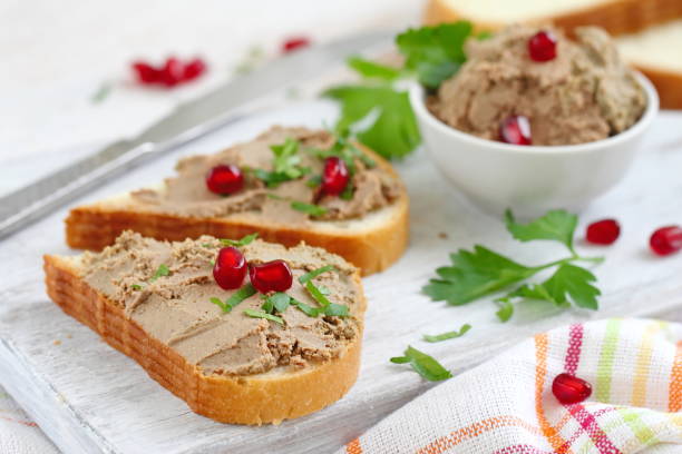 istock Breakfast sandwiches with homemade chicken liver pate 1081923630