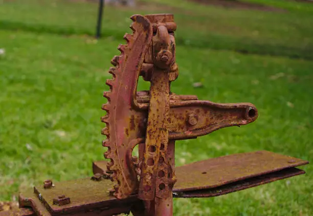 Photo of Farm machinery gear full of rust