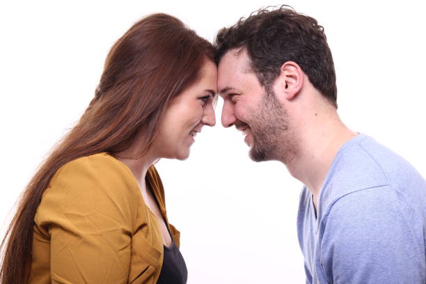 istock Beautiful Love couple in front of a white background 1081925700