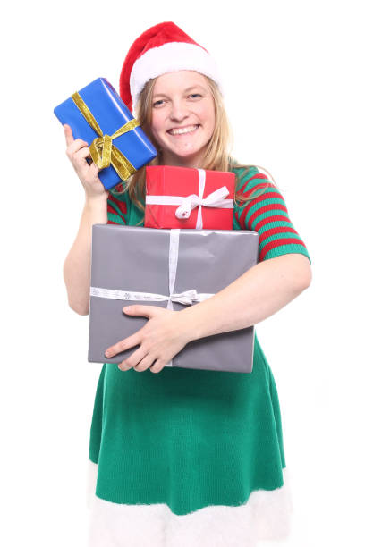 istock Beautiful christmas woman 1081932588