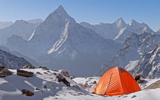 istock Tent Camp Sunrise Ama Dablam Peak 1081932858