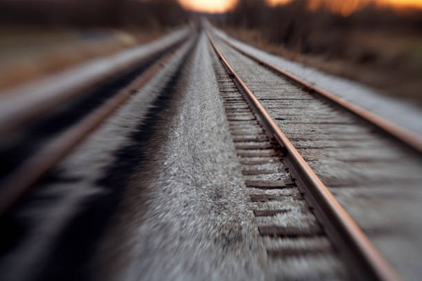 Traditional old railway lines path  in the city of Bangladesh