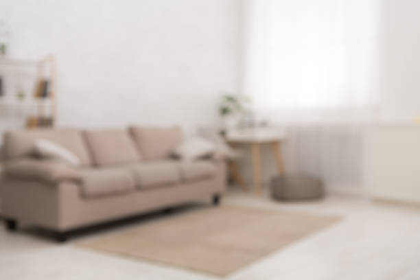 istock Blurred image of modern living room interior 1081949856