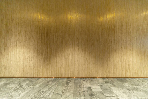 istock Empty wooden room and stone marble flooring, interior design decoration background. 1081950480