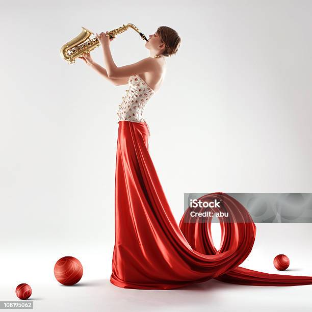 Saxophone Beauty Stock Photo - Download Image Now - Saxophone, White Background, Music