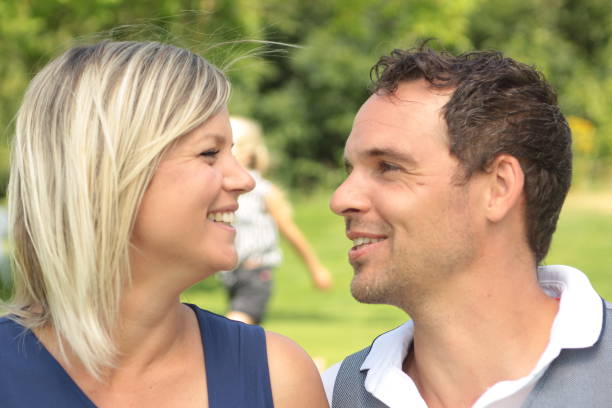 istock Happy love couple outside 1081957178