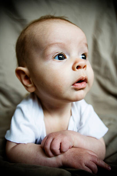 Tummy Time stock photo