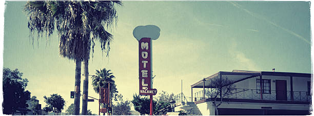 hollywood motel-série vintage - motel photos et images de collection