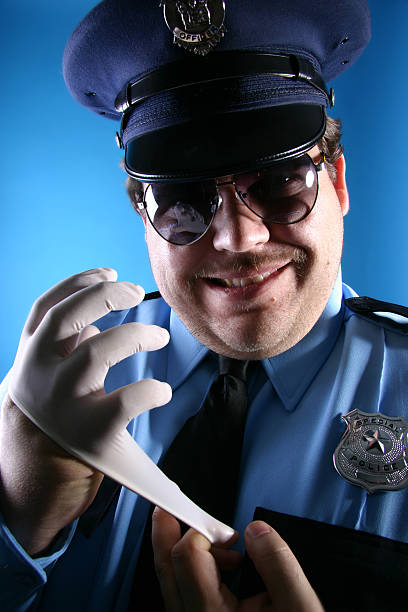 istock Cop with Latex Glove 108195933