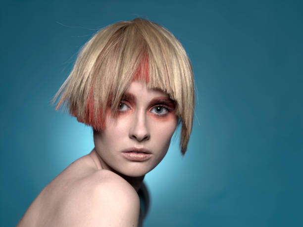 Beautiful blonde model stock photo