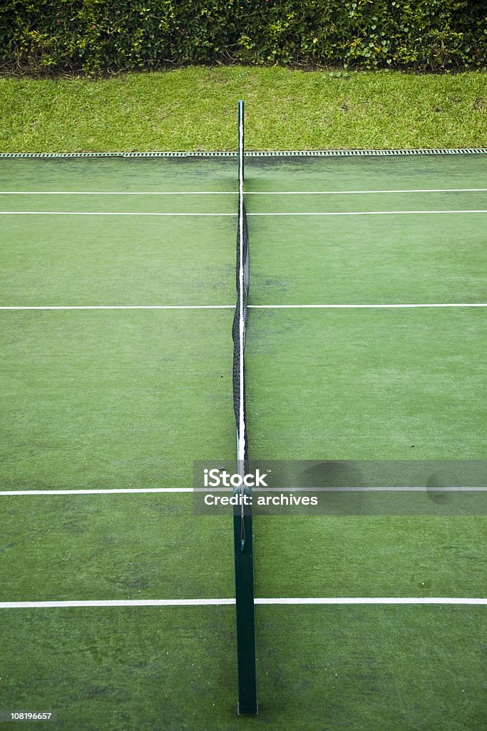Vista a la cancha de tenis y Net de margen - Foto de stock de Fila - Arreglo libre de derechos