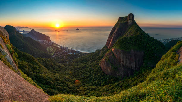 istock Beautiful Sunrise in Rio de Janeiro With Mountains 1081967892