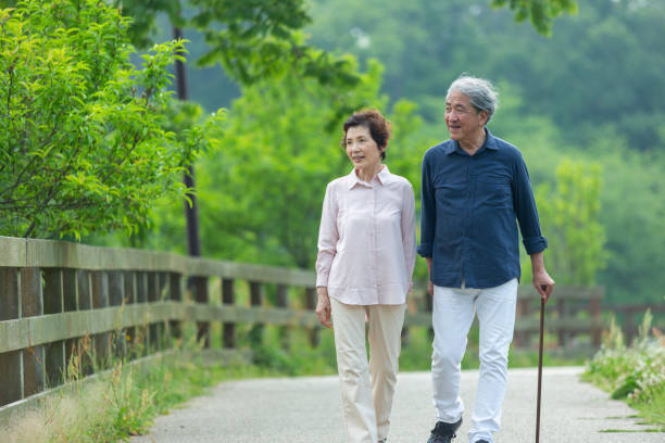 istock An old couple walking in the park 1081973874