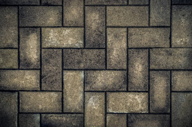 istock Background pavement, paving stone, brick, cobblestone, road, footpath. 1081976334