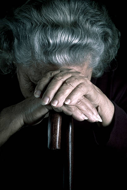 Starszy kobieta z trzciny cukrowej – zdjęcie