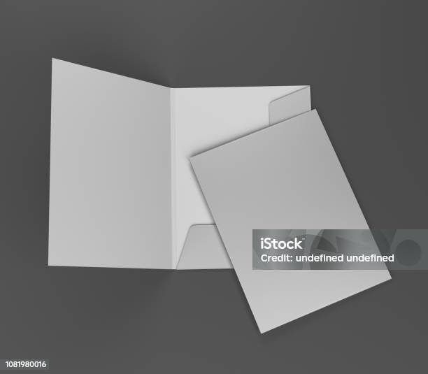 Grey Library Folder Grey Folder Template Stock Photo - Download Image Now - A4 Paper ...