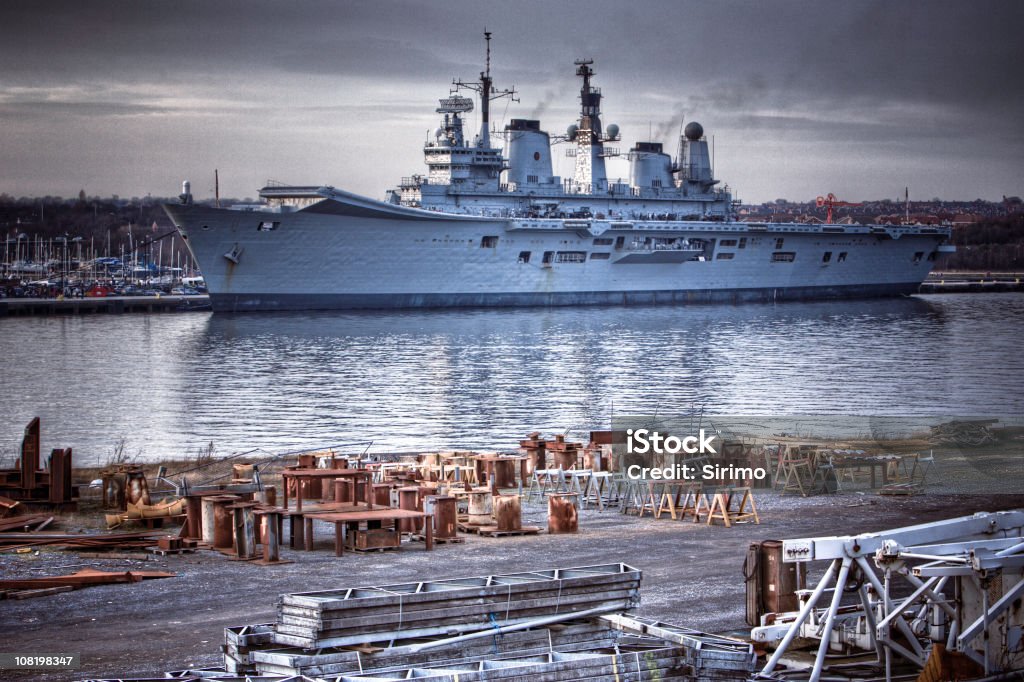 HDR Aircraft carrier  UK Stock Photo