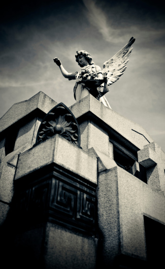 mausoleum in recoleta cemetery. La Recoleta Cemetery is a famous cemetery located in the exclusive Recoleta neighbourhood of Buenos Aires, Argentina.