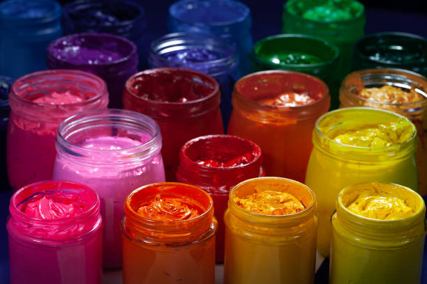 istock hot tone colorof Plastisol ink 1081985864