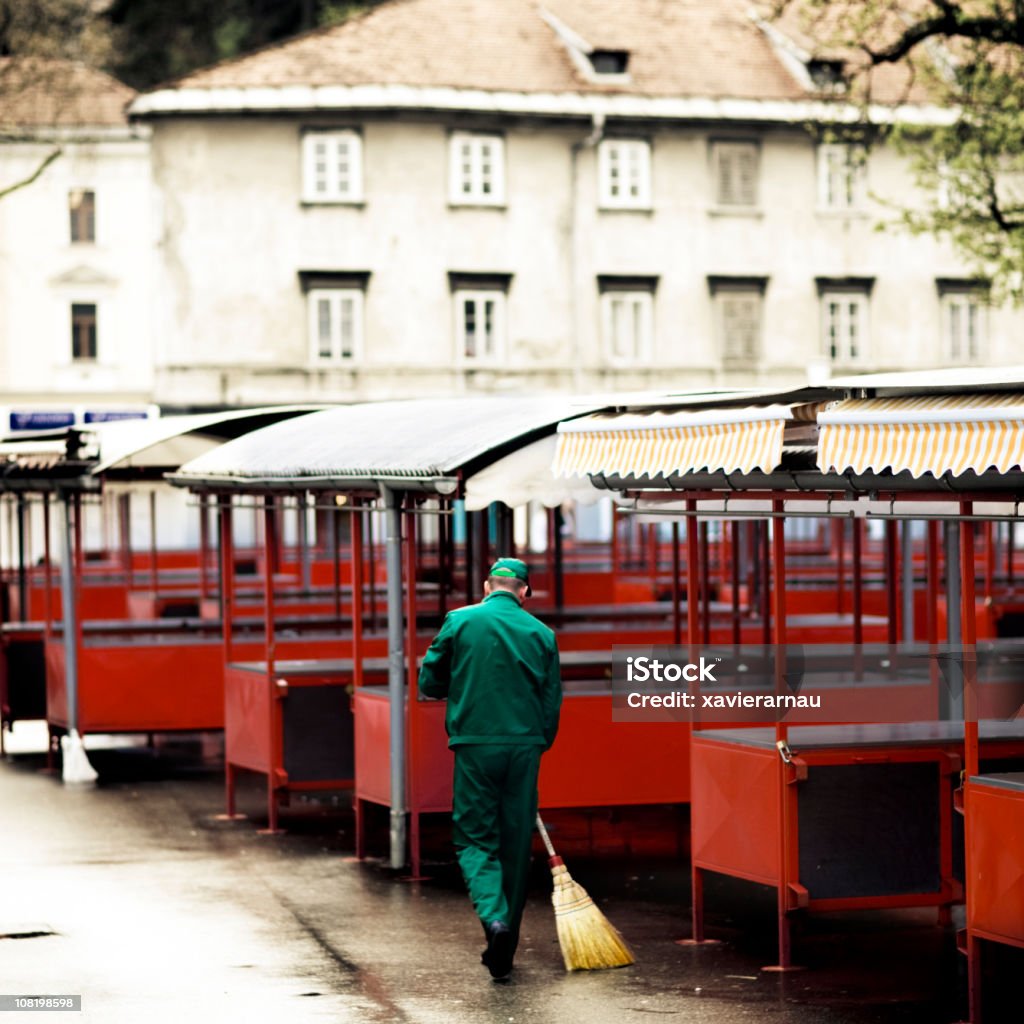 Nach dem Markt - Lizenzfrei Besen Stock-Foto