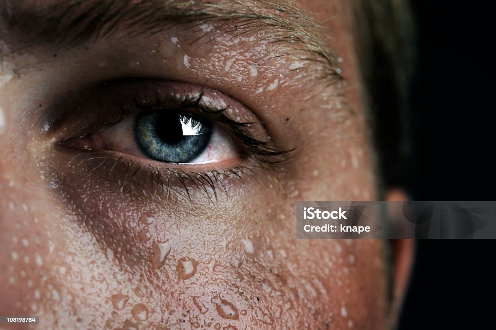 low-key eye  Sweat Stock Photo